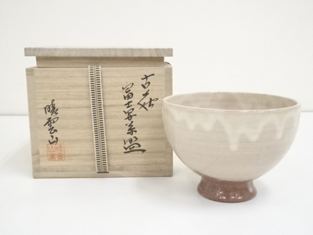 JAPANESE TEA CEREMONY / OLD HAGI STYLE TEA BOWL CHAWAN Mt.FUJI 